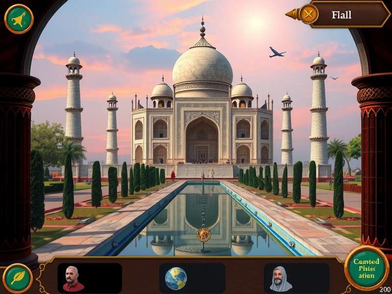 Mystic Agra Expedition gameplay screenshot showing Taj Mahal exploration