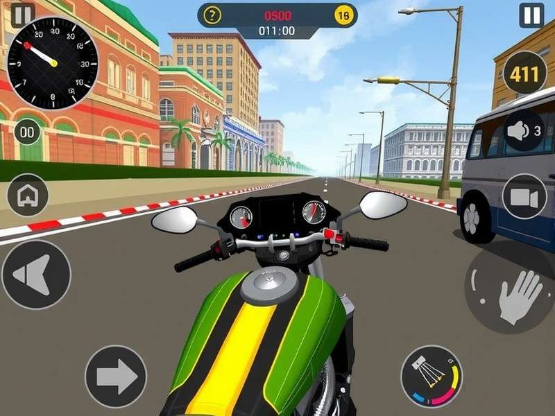 India Storm Riders Elite - Urban Racing India Storm Riders Elite gameplay screenshot showing racing through Indian city