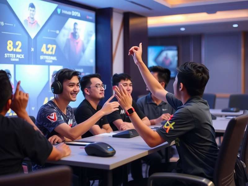 Ahmedabad Aces Dota Victory Celebration Ahmedabad Aces Dota team celebrating tournament victory