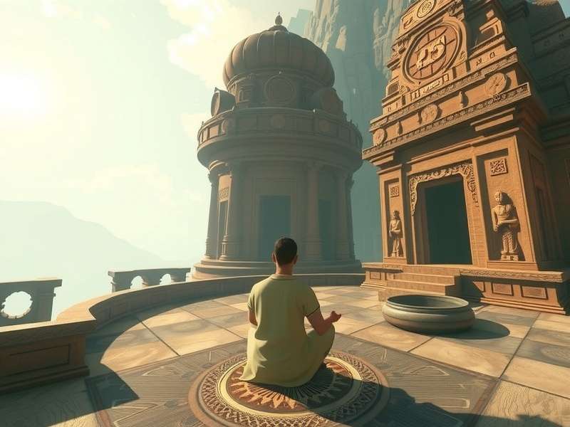 Spiritual Temple Voyage VR Temple Exploration Spiritual Temple Voyage VR gameplay showing ancient temple exploration