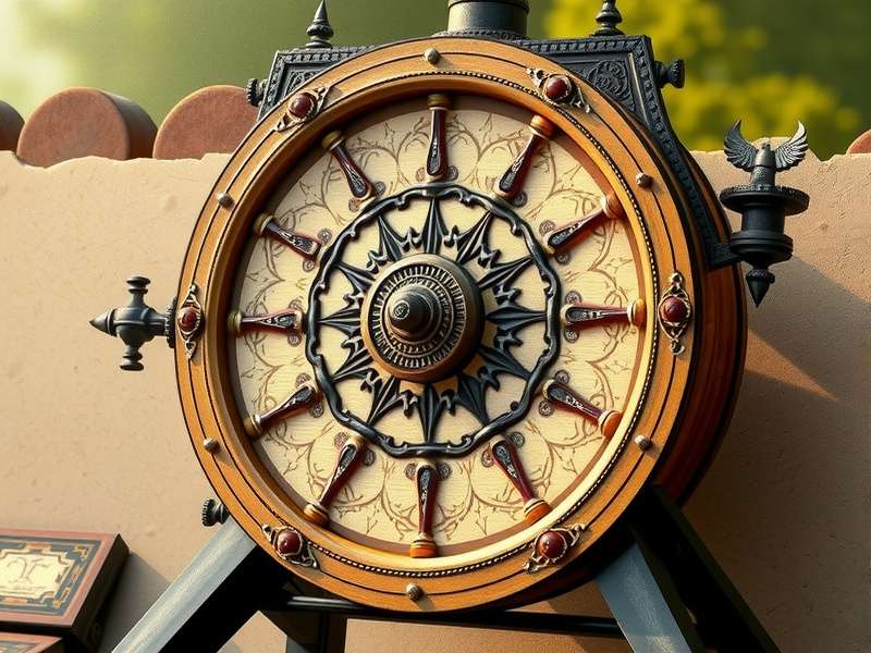 Historical depiction of Mehndi Magic Wheel gameplay