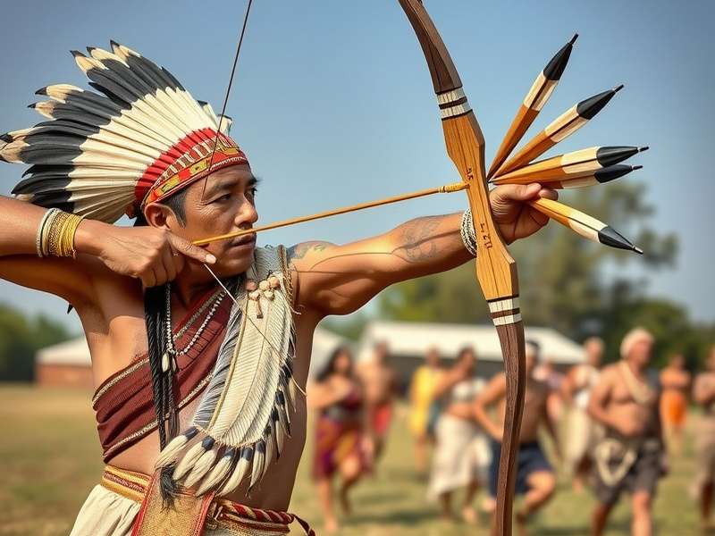Traditional Indian Archery Technique Traditional Indian archer demonstrating proper form