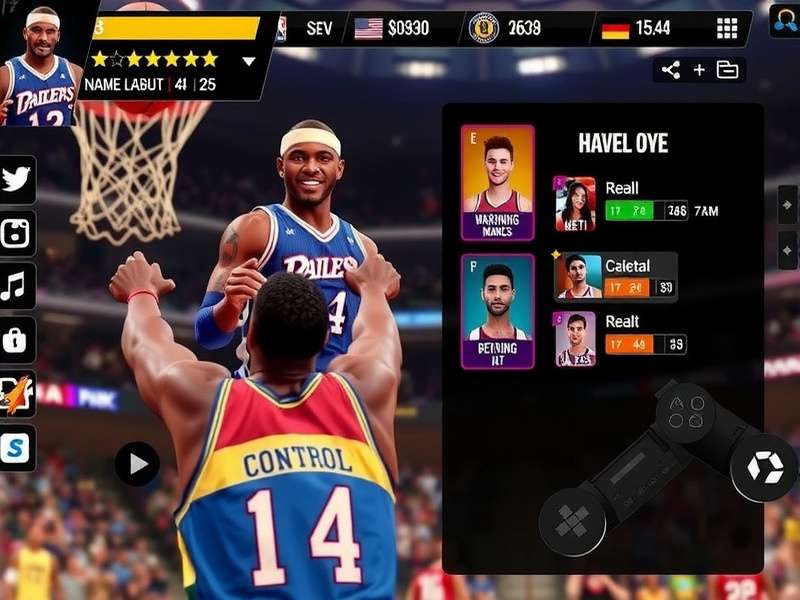 Dunk Dynasty Master gameplay screenshot showing intense basketball action