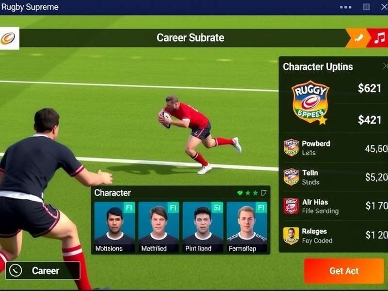 Indi Rugby Supreme career mode interface