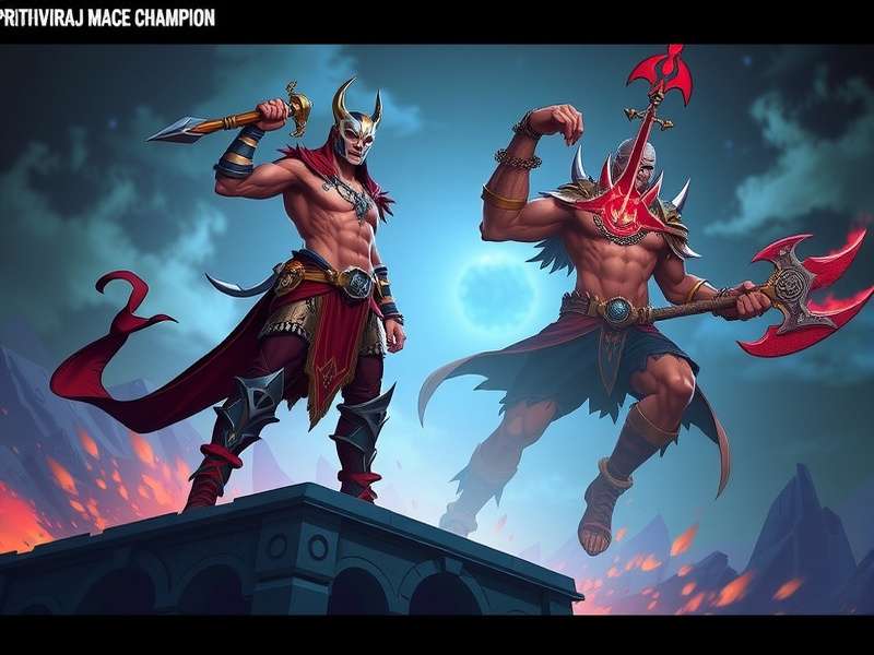 Prithviraj Mace Titan Champion titan battle scene