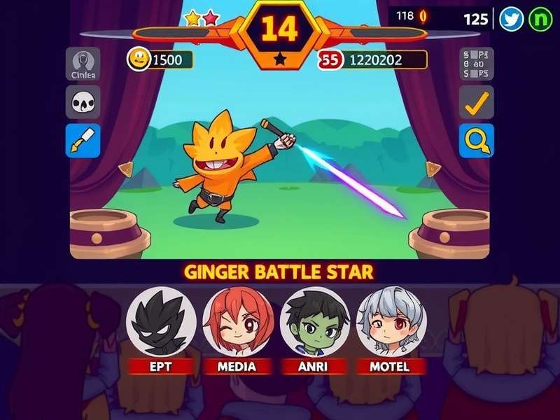 Ginger Battle Star gameplay screenshot showing character in action