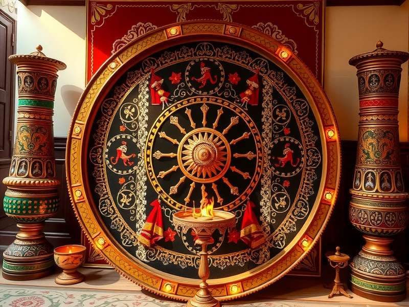 Traditional Mehndi Magic Wheel with intricate designs