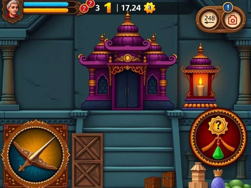 Baidyanath Temple Surge gameplay screenshot showing temple environment