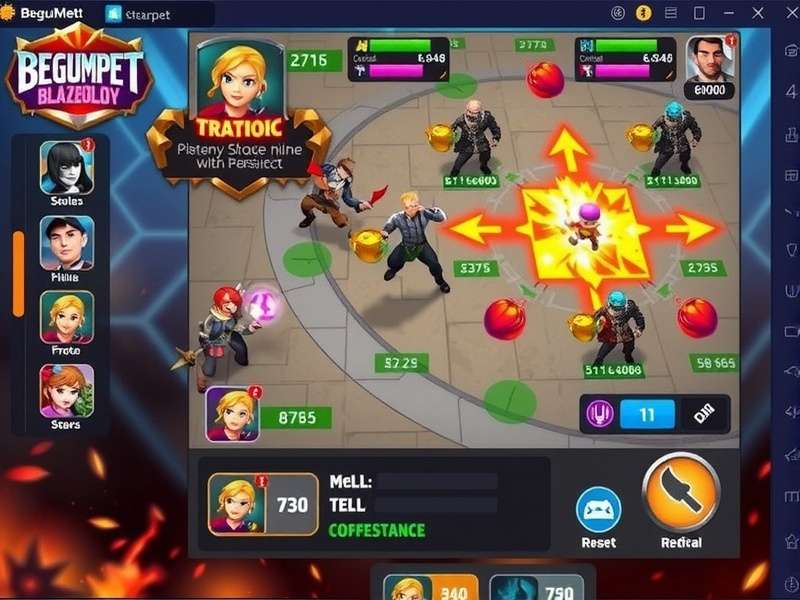 Begumpet Blaze Glory gameplay interface showing strategic elements