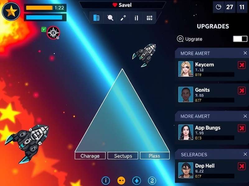 Space Wreck Warriors gameplay screenshot showing space combat