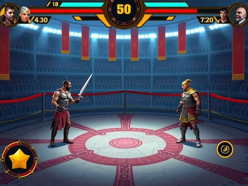 Gladiator Power Struggle character selection screen