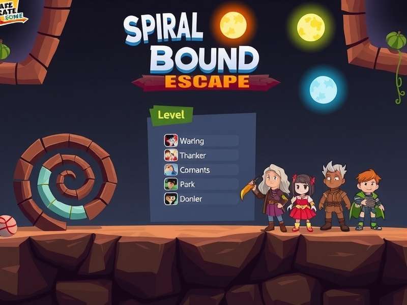 Spiral Bound Escape gameplay showing spiral puzzle mechanics