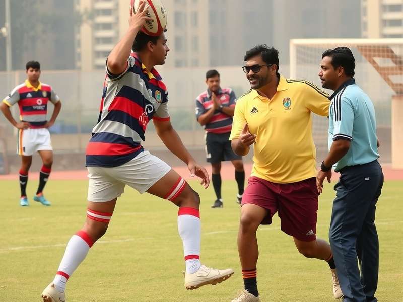 Early Days of Pune Rugby Crusaders Historical photo of early Pune Rugby Crusaders team