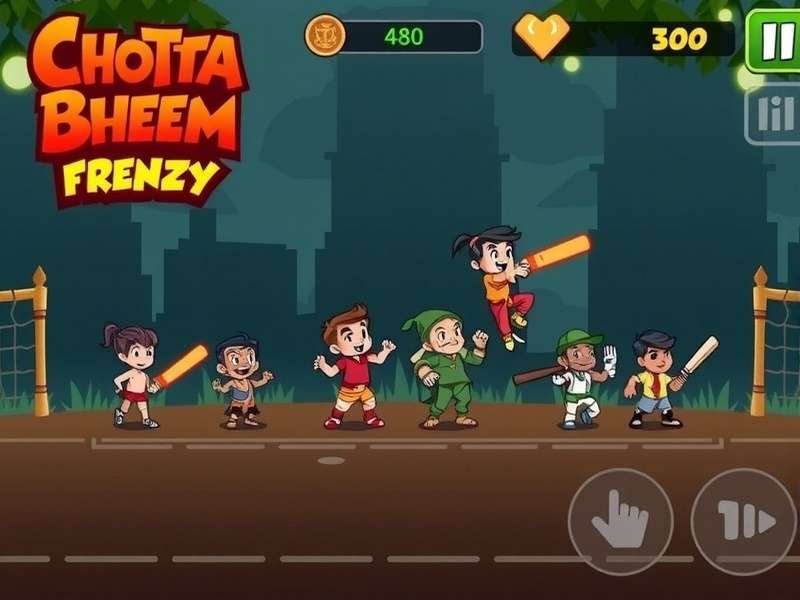Chhota Bheem Cricket Frenzy Character Roster Chhota Bheem Cricket Frenzy characters lineup showing all playable heroes