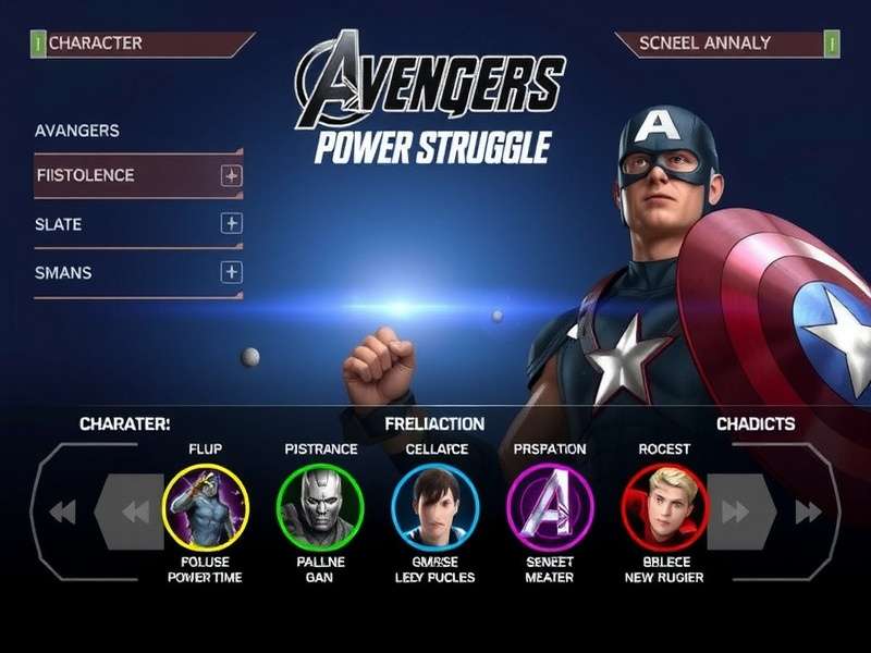 Character Development Screen in Avengers Power Struggle Avengers Power Struggle Character Progression Interface