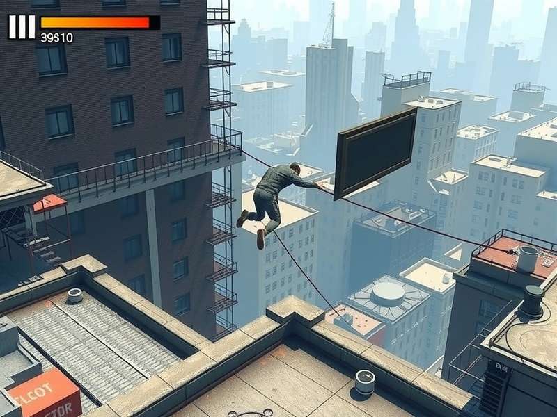 Vector 2 Rooftop Runner level design showing urban environment