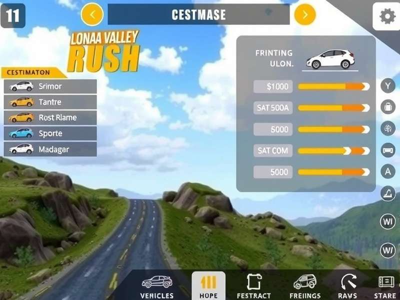 Lonavala Valley Rush vehicle customization screen