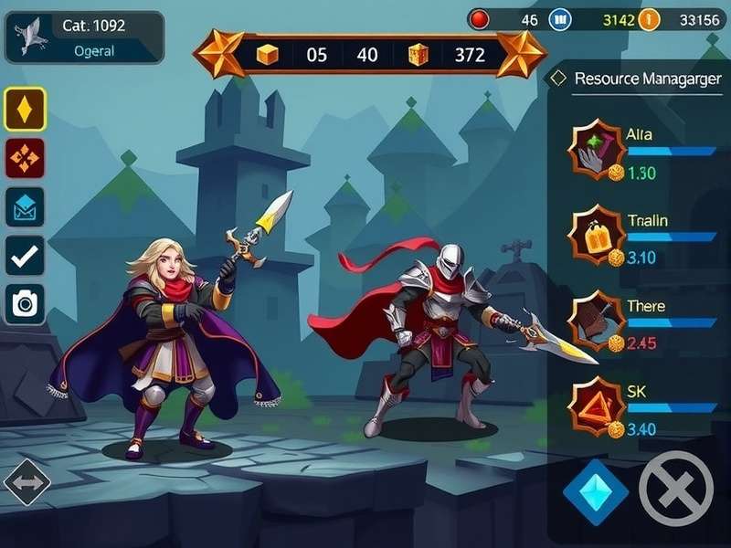 Gallant Knights character progression screen