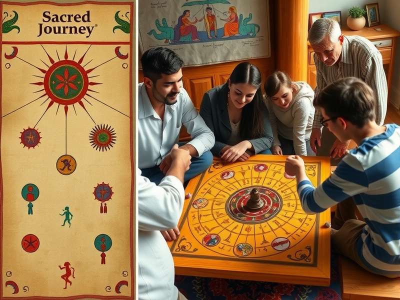Modern Gameplay of Sacred Indian Journeys Modern family playing Sacred Indian Journeys board game