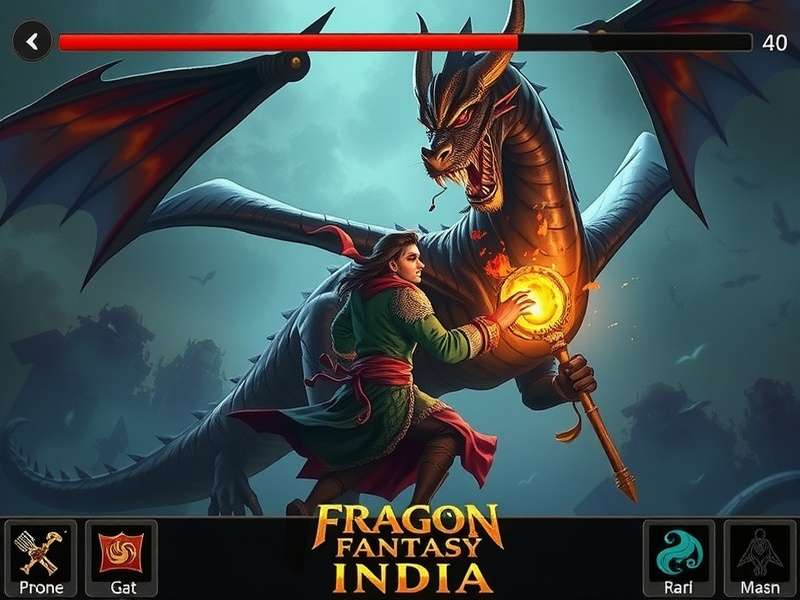 Fennel Dragon Fantasy India gameplay screenshot showing dragon and character