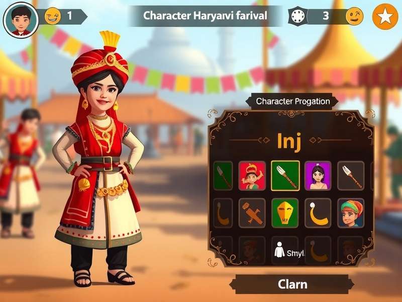 Cultural festival scene in Brave Haryanvi Quest