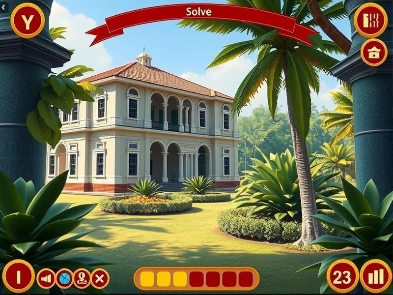 Pondy French Heritage Quest Gameplay Pondy French Heritage Quest gameplay screenshot showing colonial architecture