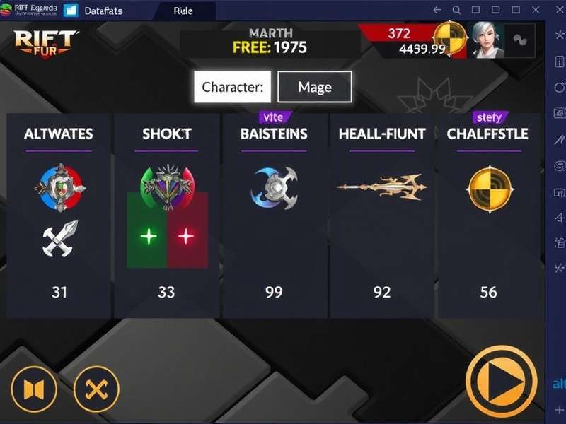 Rift Legends Fury Game Interface