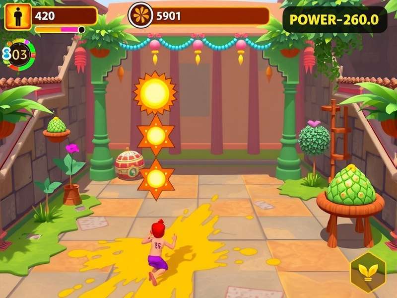 Holi Ultra Run strategy guide showing power-up combinations