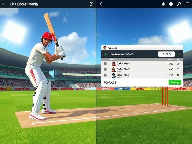 Tournament Mode in Ultra Cricket Mania Ultra Cricket Mania tournament mode interface