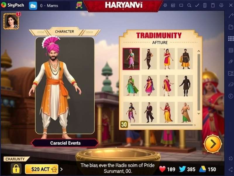 Haryanvi Warrior S Pride character customization screen showing traditional attire options