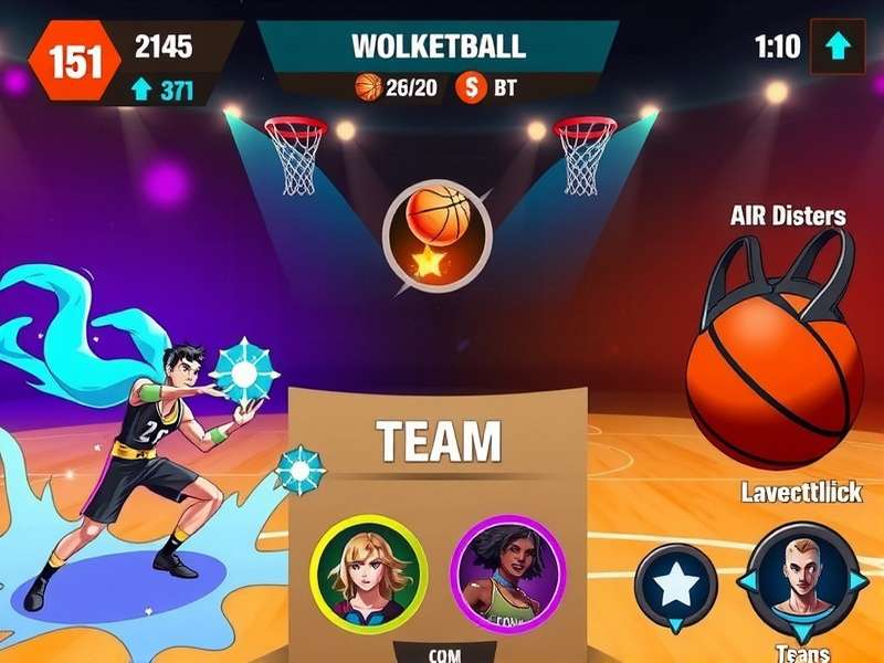 Spellcasting Dunker Dominator Magical Basketball Gameplay Spellcasting Dunker Dominator gameplay screenshot showing magical basketball action