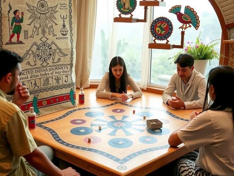 Historical Manuscript of Sacred Indian Journeys Ancient manuscript depicting Sacred Indian Journeys gameplay