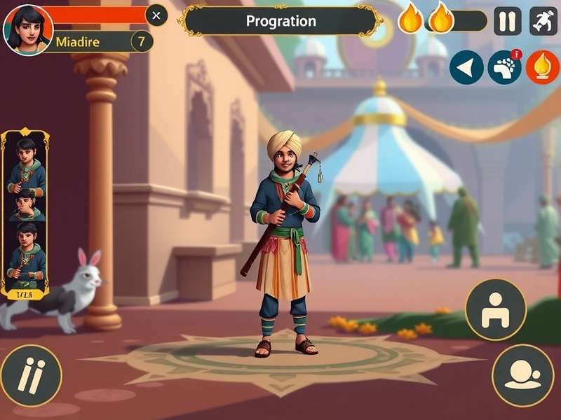 Brave Haryanvi Quest gameplay screenshot showing character in traditional Haryanvi attire