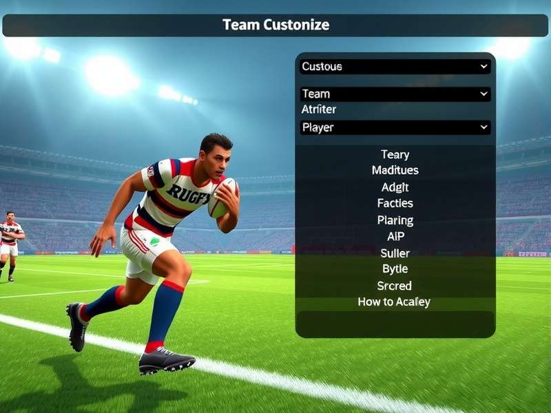 Indi Rugby Master gameplay screenshot showing rugby action
