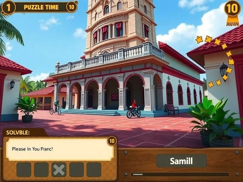 Puzzle Solving in Pondy French Heritage Quest Pondy French Heritage Quest puzzle solving interface