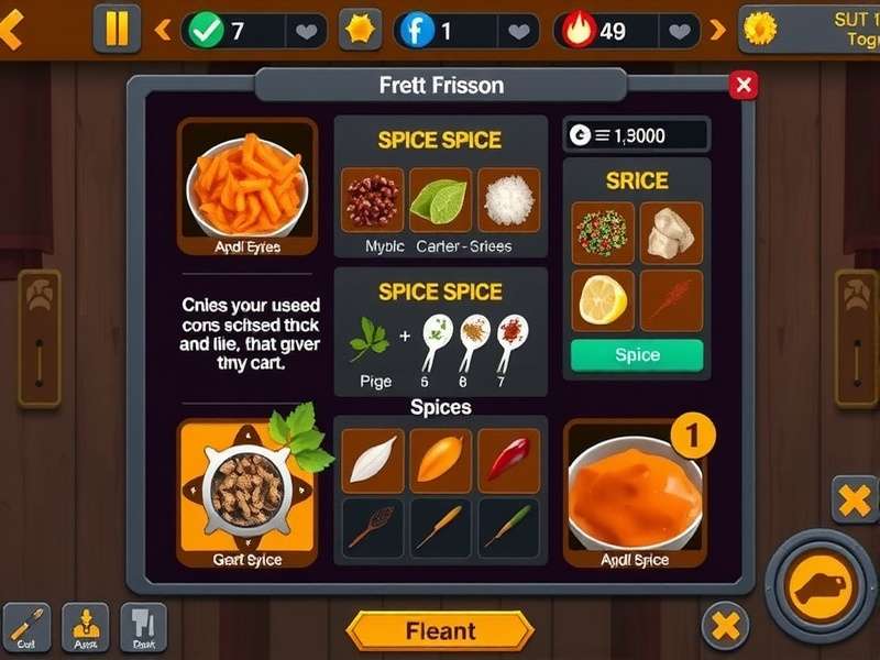Spice Master Arena gameplay screenshot showing competitive cooking interface