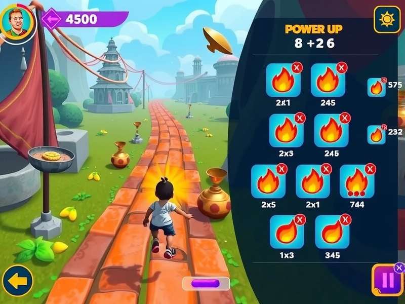 Holi Ultra Run gameplay screenshot showing colorful environment