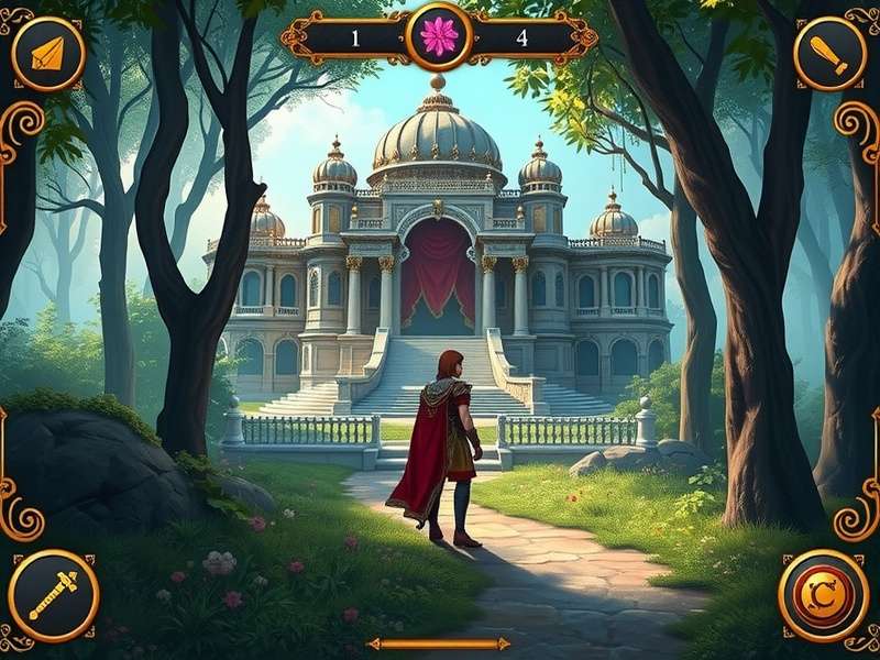Saffron Kingdom Quests gameplay screenshot showing character in mystical forest