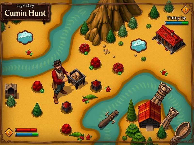 Legendary Cumin Hunt strategy map showing resource locations