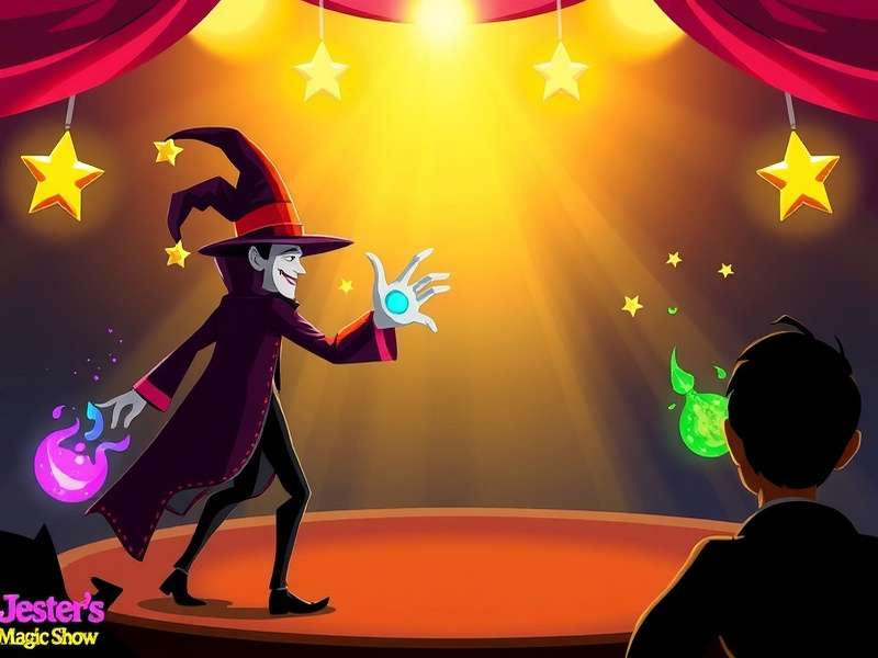 Jester S Magic Show gameplay screenshot showing magical elements and characters