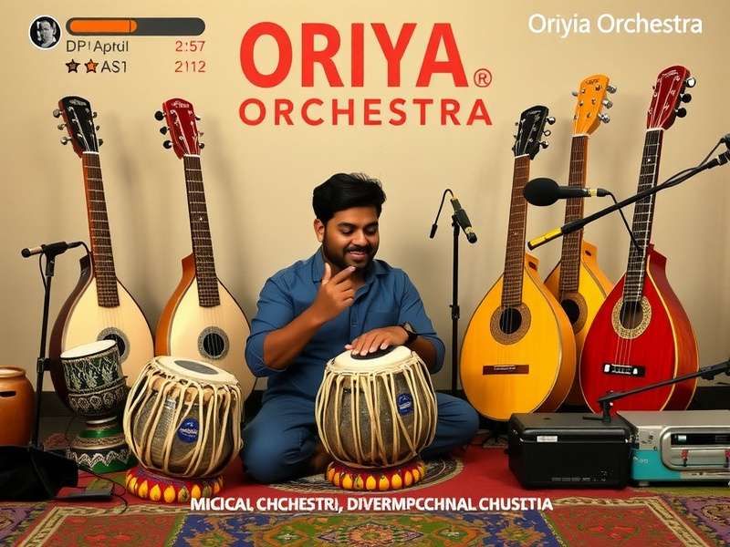 Virtual Tabla Interaction in Oriya Orchestra Player interacting with virtual tabla in Oriya Orchestra