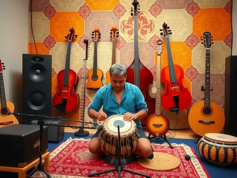 Oriya Orchestra Game Interface Oriya Orchestra gameplay interface showing traditional Indian instruments