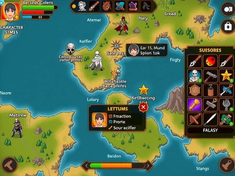 Fennel Epic Tales Expansive Game World Fennel Epic Tales world map showing diverse regions