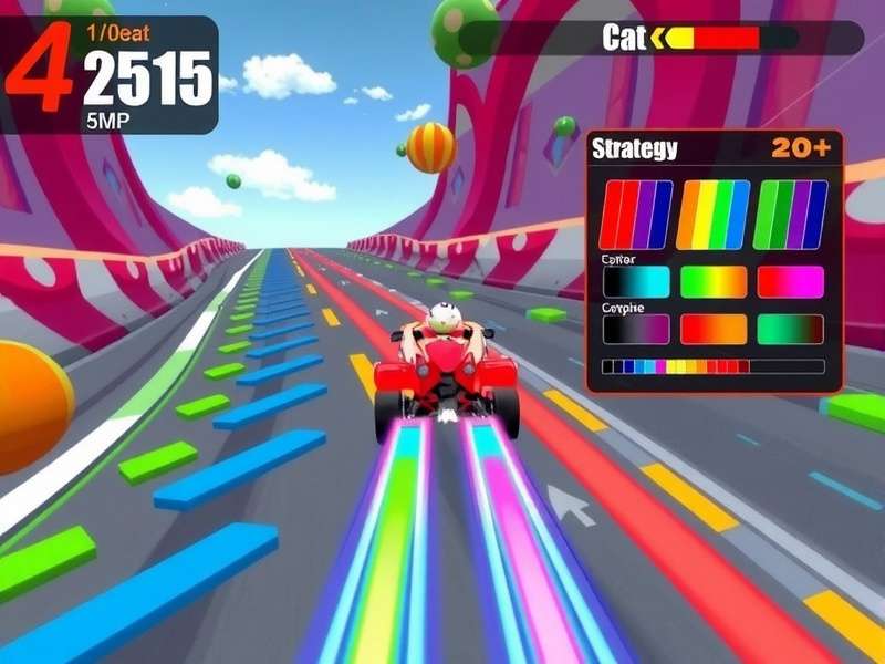 Holi Race Pro strategy illustration showing color paths