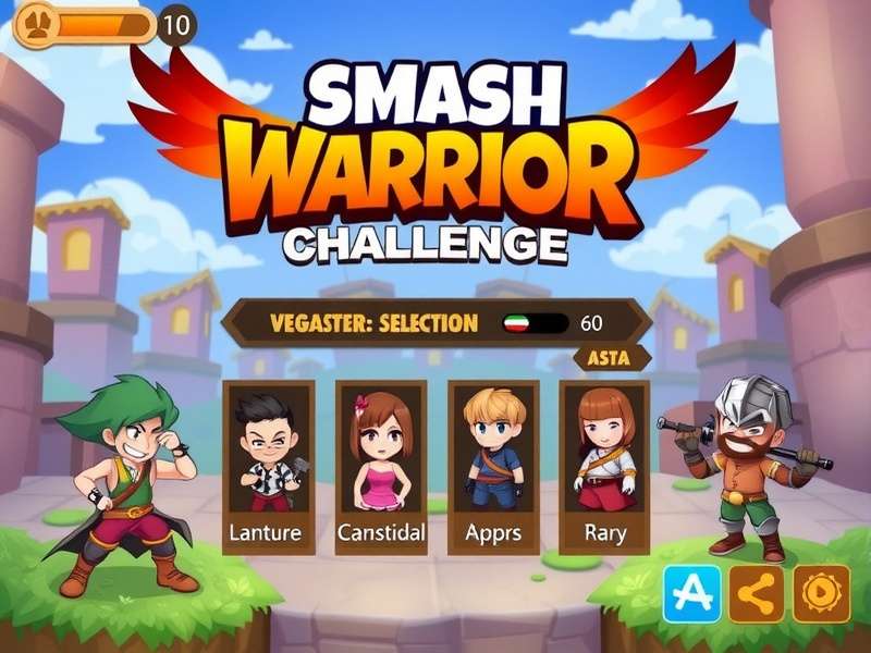 Smash Warrior Challenge - Main Game Screen Smash Warrior Challenge Game Banner