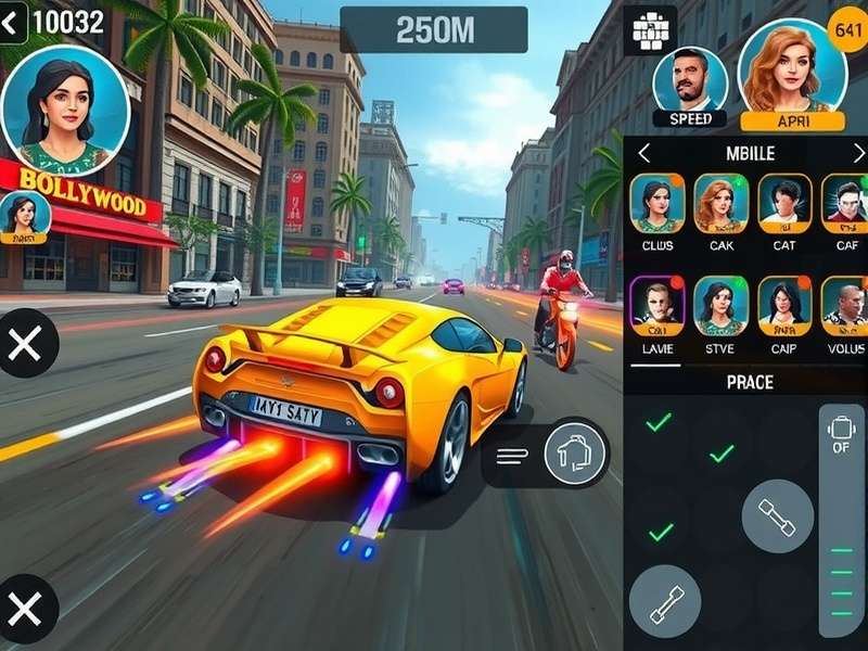 Bollywood Speedster character selection screen