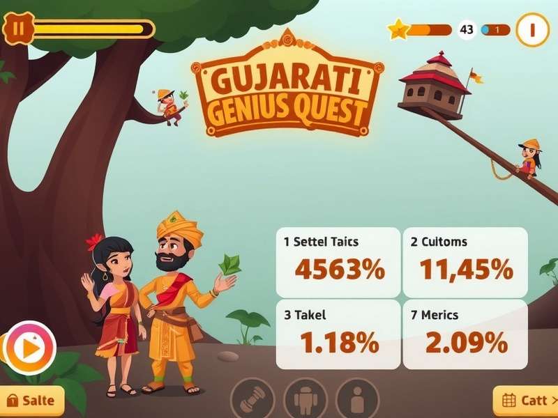Gujarati Genius Quest cultural elements and character design