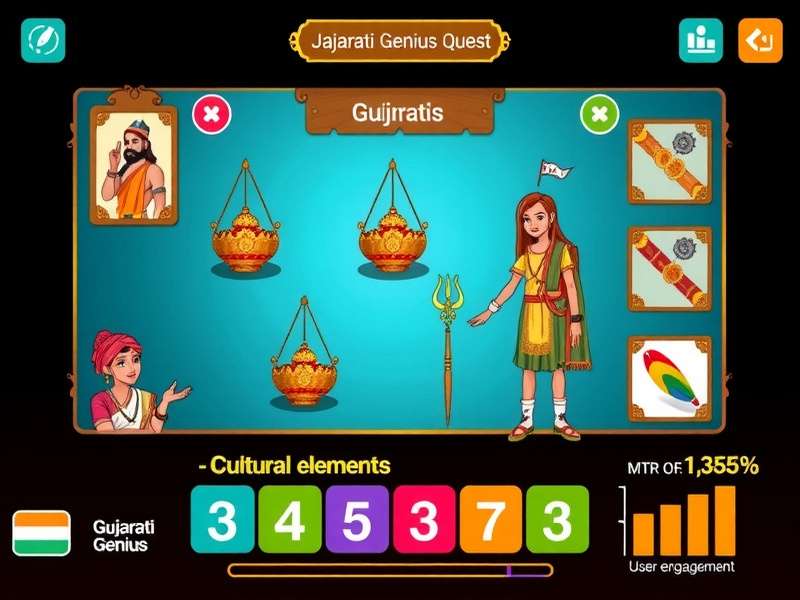 Gujarati Genius Quest educational impact and user engagement metrics