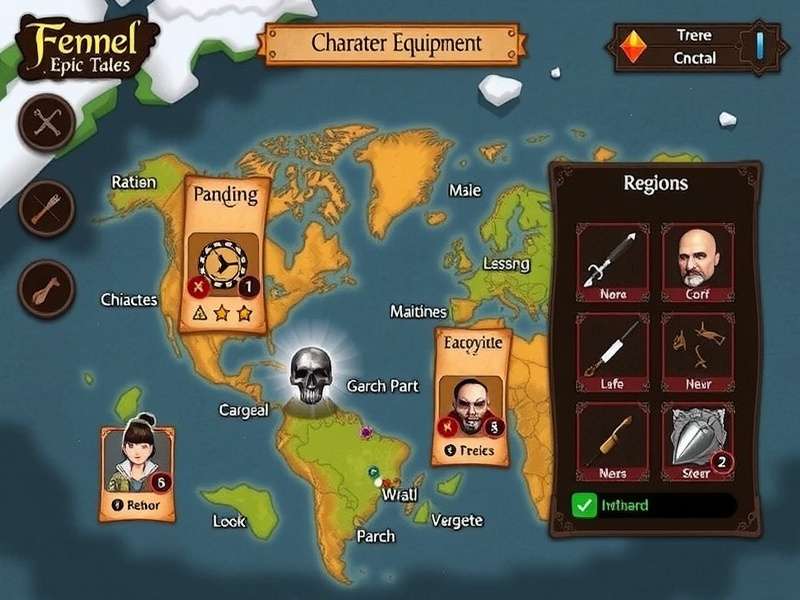 Fennel Epic Tales Character Customization Interface Fennel Epic Tales gameplay screenshot showing character customization