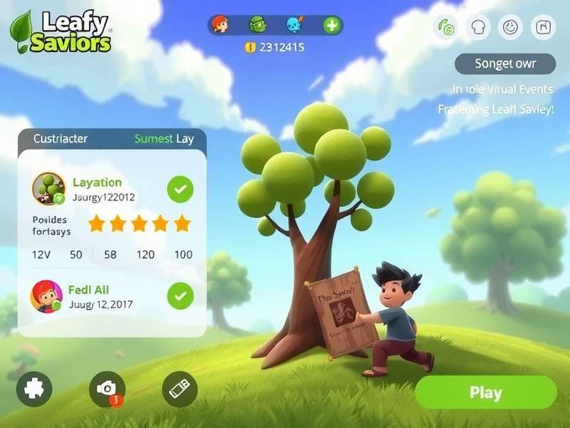 Leafy Saviors character customization and upgrade screen